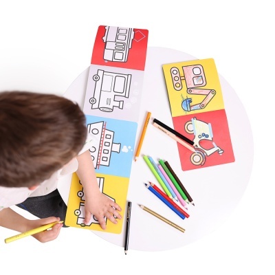 Banana Panda 2x Livros de Colorir Longo Veículos 2+ anos