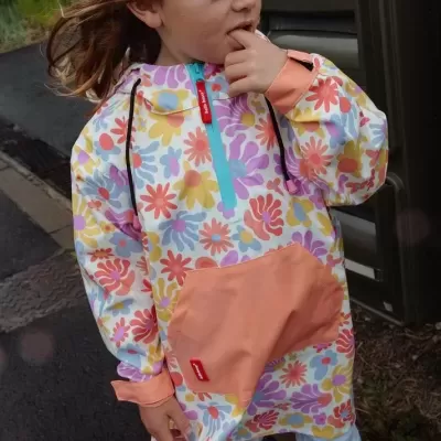 Hello Hossy Poncho de Chuva Retro Flowers Hello Hossy Poncho de Chuva Retro Flowers