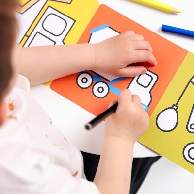 Banana Panda 2x Livros de Colorir Longo Veículos 2+ anos