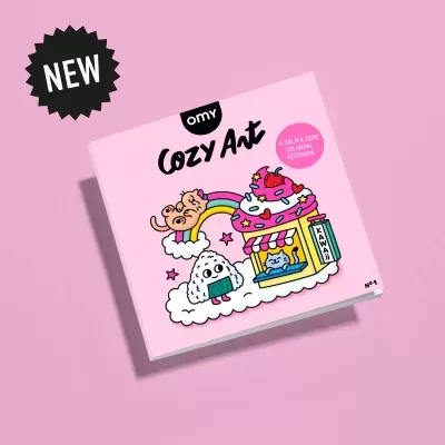 OMY Livro de Colorir Bobbie Goods Cozy Art Kawaii