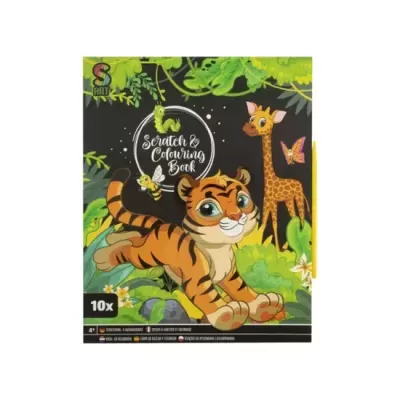 Moxy Livro de Colorir e Raspar Animais da Selva