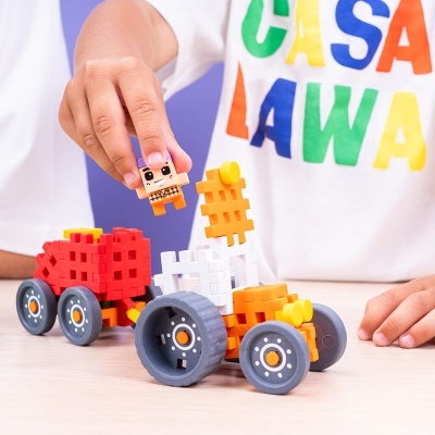 Marioinex Mini Waffle Farmer Tractores e a Pastagem Gloriosa