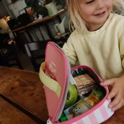 Hello Hossy Snack Bag Bolsa Térmica para Snacks Pink Stripes Hello Hossy Snack Bag Bolsa Térmica para Snacks Pink Stripes