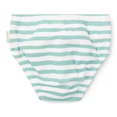 Little Dutch Cueca Fralda de Banho Seashells and Stripes Verde