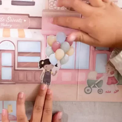 Little Dutch Livro Autocolantes Shopping Rosa