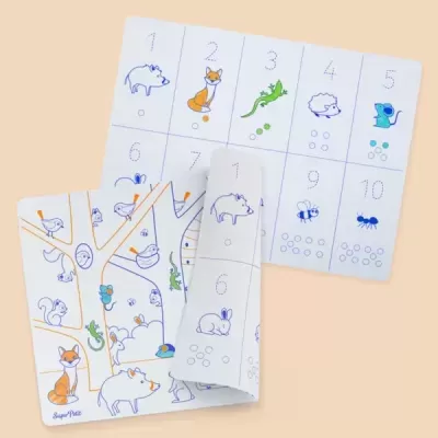 Super Petit Individual Reversivel em Silicone Aprendo os Números