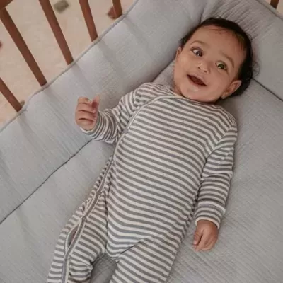 Little Dutch Pijama Bebé Azul Riscas Forest Friends