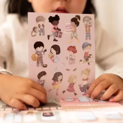 Little Dutch Livro Autocolantes Shopping Rosa