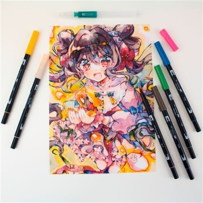 Tombow Marcadores Dual Brush Pens Manga Flowers