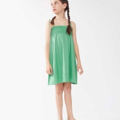 Compania Fantastica Mini Vestido de Alças Verde