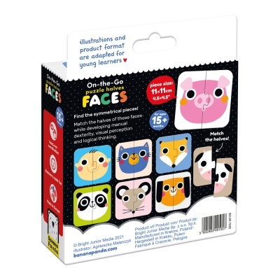 Banana Panda Puzzle On-The-Go Halves Faces