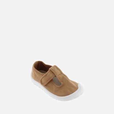 Victoria Shoes Sandália Barefoot Bosco Lona Caramelo