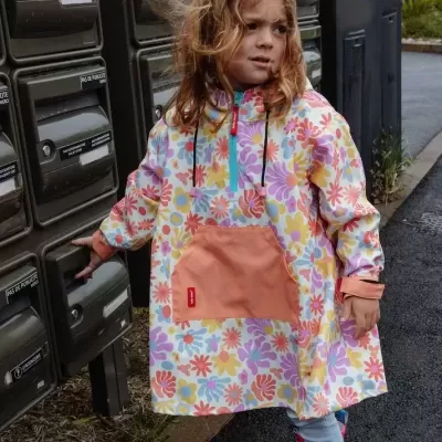 Hello Hossy Poncho de Chuva Retro Flowers Hello Hossy Poncho de Chuva Retro Flowers