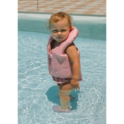 Monnëka Colete Flutuador Whale Pink Learning 1 A 2 Anos