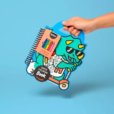 OMY Livro de Colorir com Stickers Dino