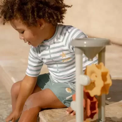 Little Dutch T-shirt de Banho Verde Riscas Little Dutch T-shirt de Banho Verde Riscas