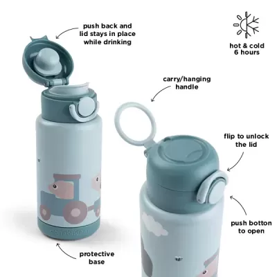 Done by Deer Garrafa Térmica 340 ml Azul