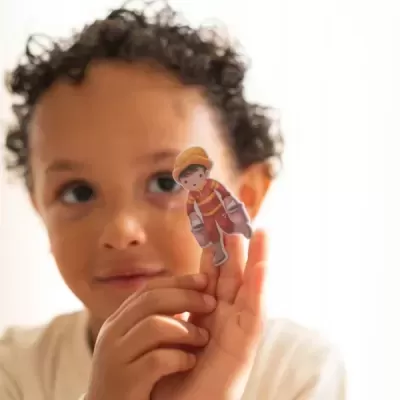 Little Dutch Livro Autocolantes Reutilizáveis Bombeiros