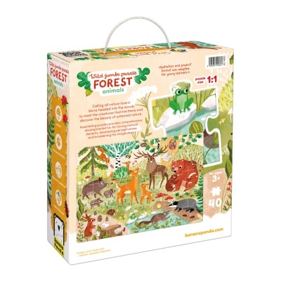 Banana Panda Puzzle 40 Peças - Animais da Floresta Banana Panda Puzzle 40 Peças - Animais da Floresta