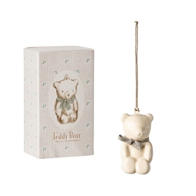 Maileg Enfeite de Natal Ursinho Azul em Metal