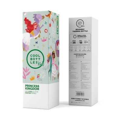 Cool Bottles Garrafa Térmica Princess Kingdom 350ml