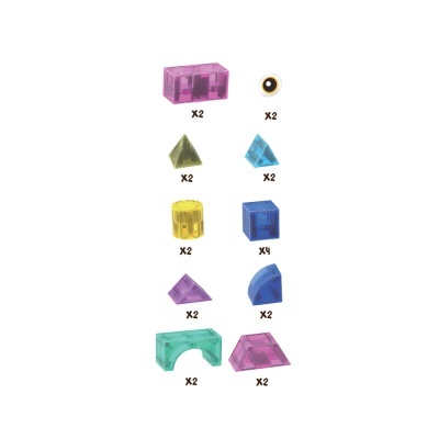 Giros Jogo Magnético Blocos Transparentes 22 Peças