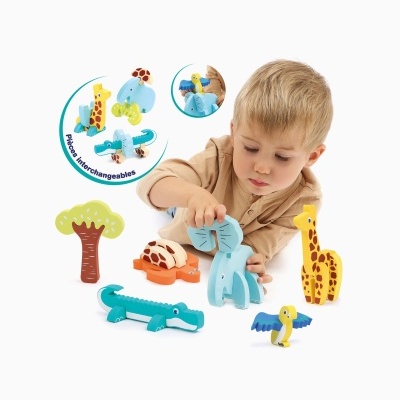 LUDI Puzzle De Espuma Animais 3D