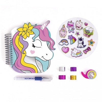 AS Set Diário com Autocolantes Unicórnio