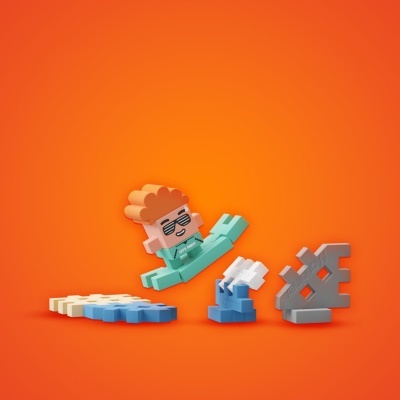 Marioinex Mini Waffle Surprise ? Figura Mistério + Construção