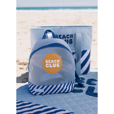 Monnëka Mochila Anti-Areia Infantil Stripes Blues & Beyond