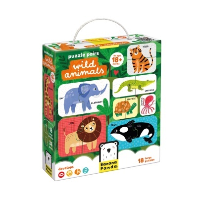 Banana Panda Puzzle Animais Selvagens 18 Meses+