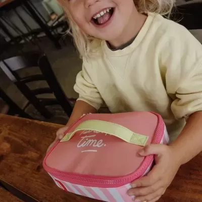 Hello Hossy Snack Bag Bolsa Térmica para Snacks Pink Stripes Hello Hossy Snack Bag Bolsa Térmica para Snacks Pink Stripes