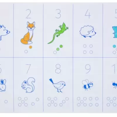 Super Petit Individual Reversivel em Silicone Aprendo os Números