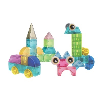 Giros Jogo Magnético Blocos Transparentes 22 Peças