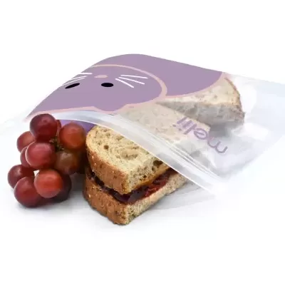Melii Saco Reutilizável para Lanche Gato Unicórnio 4x