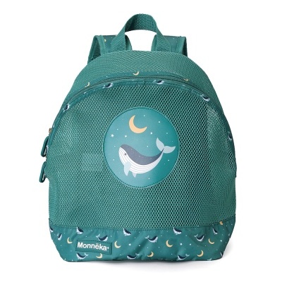 Monnëka Mochila Anti-Areia Infantil Whale Teal