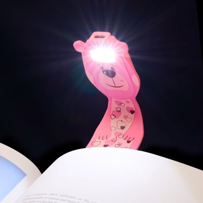 Lanterna de Leitura Recarregável Flexilight Urso Rosa