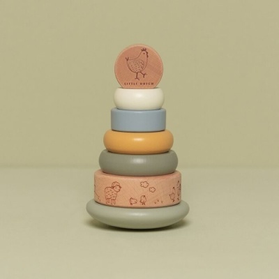 Little Dutch Anéis De Empilhar - Little Farm Fsc