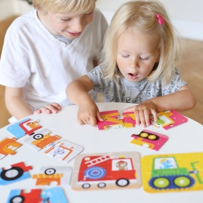 Banana Panda Puzzle On-The-Go Veículos 2 anos