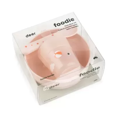 Done by Deer Conjunto Refeição Bebé Playground Rosa