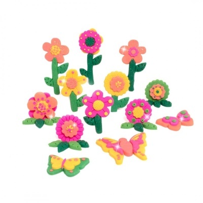 Tutti-Frutti Plasticina Orgânica Perfumada Trio Flores e Borboletas