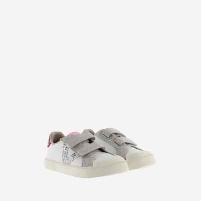 Victoria Shoes Sapatilhas Oliver Efeito Pele Prata Rosa