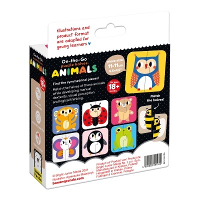 Banana Panda Puzzle On-The-Go Animais + 18 Meses Banana Panda Puzzle On-The-Go Animais + 18 Meses