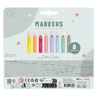 Little Dutch Marcadores de Feltro Rosa