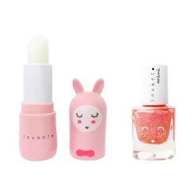 Inuwet Kit Maquilhagem Infantil Verniz + Bálsamo Morango Inuwet Kit Maquilhagem Infantil Verniz + Bálsamo Morango