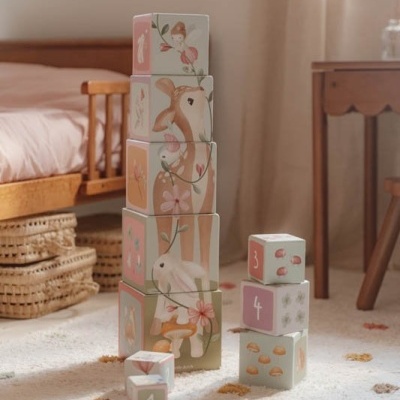 Little Dutch Cubos De Empilhar E Encaixe Em Cartão - Fairy Garden