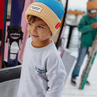 Hello Hossy Gorro Criança Block Kingfisher