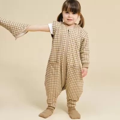 MOLIS&CO Saco de Dormir com Pernas e Mangas Brown Checks TOG 1 MOLIS&CO Saco de Dormir com Pernas e Mangas Brown Checks TOG 1