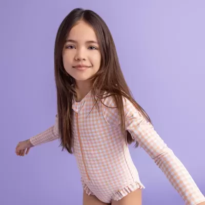 Swim Essentials Fato de Banho com Mangas Apricot Orange