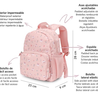 Tutete Mochila Infantil Blossom Birds